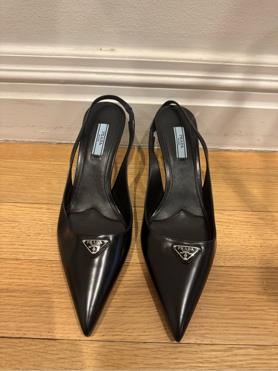 Prada Shoes - Prada Women's Black Pointed Slingback Pumps new